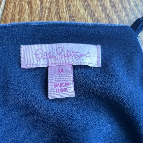 Lilly Pulitzer navy velvet tank size M - Picture 2 of 3